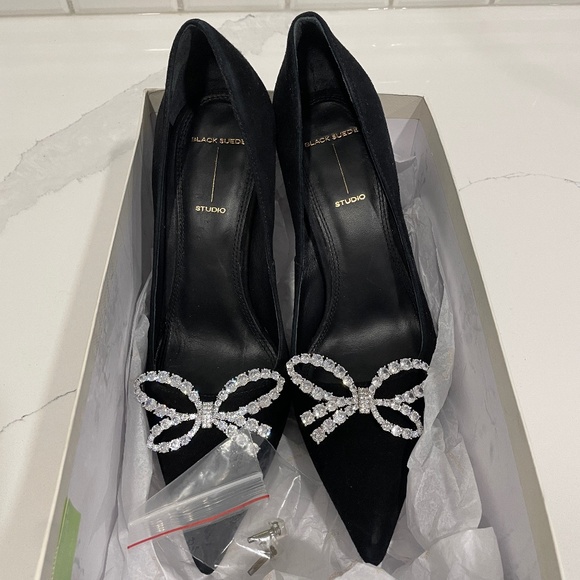 Black Suede Studio Pump - Picture 1 of 3